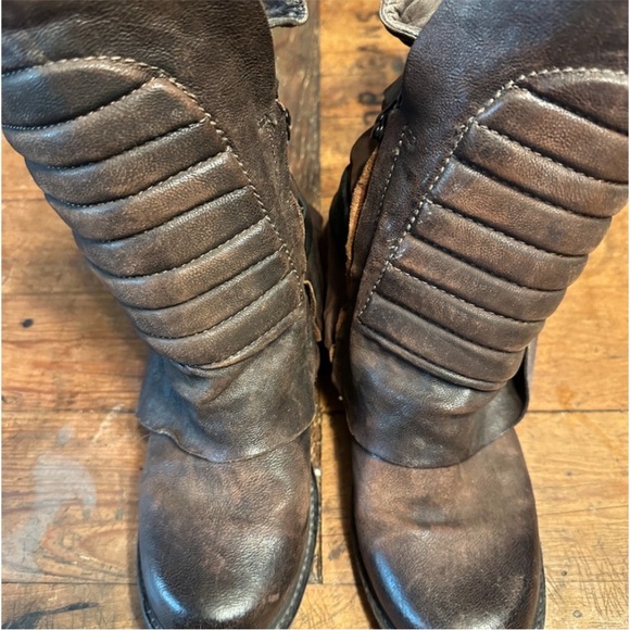 IN SEARCH OF AS 98 Brown Leather Combat Boots - Picture 2 of 2